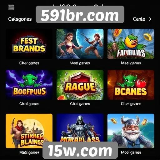 Análise das categorias de jogos no site 591br